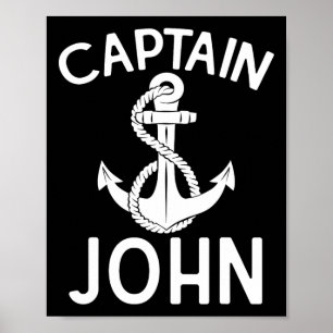 Poster Capitão John Barco Navio Yacht Anchor