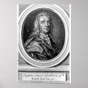 Póster Capitão Lemuel Gulliver, 1726
