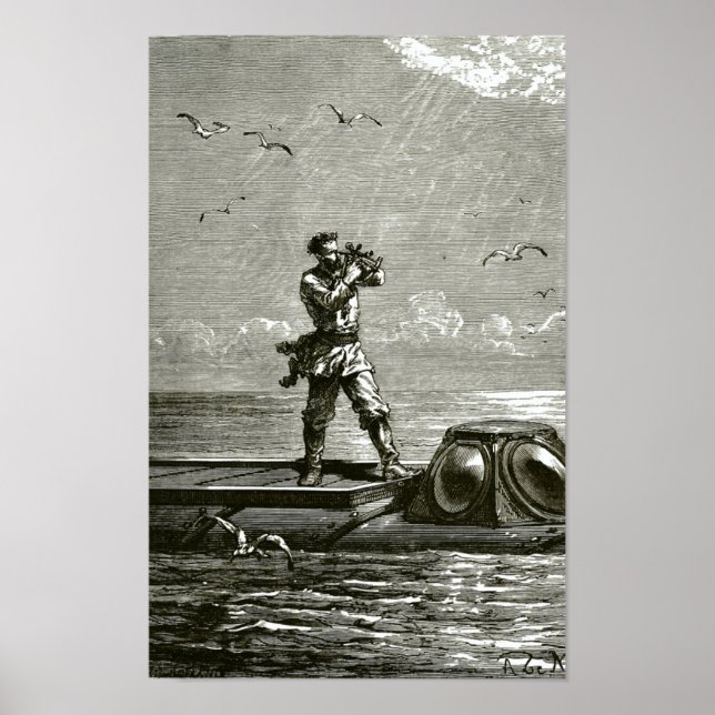 Póster Capitão Nemo de 20000 Léguas Submarinas (Frente)