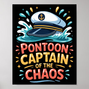 Poster Capitão Ntoon do Caos Lago Divertido de Barco Long