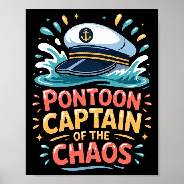 Poster Capitão Ntoon do Caos Lago Divertido de Barco Long (Frente)