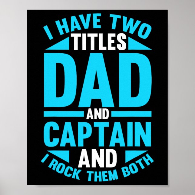 Poster Capitão Pai Navio Barco (Frente)