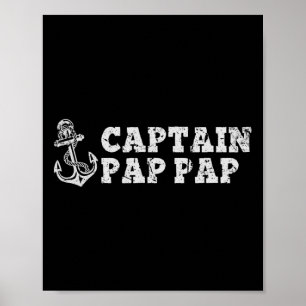 Poster Capitão Pap-pap Navegando Barco Pappap Âncora do B