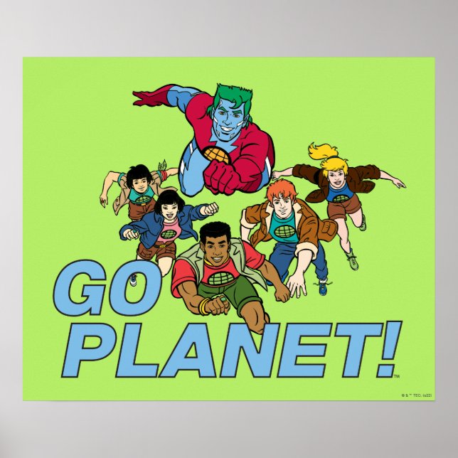 Poster Capitão Planeta e os Planeteiros. (Frente)
