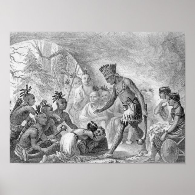 Póster Capitão Smith resgatado por Pocahontas (Frente)