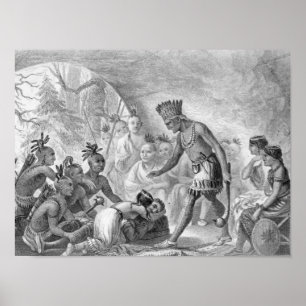 Póster Capitão Smith salvado por Pocahontas