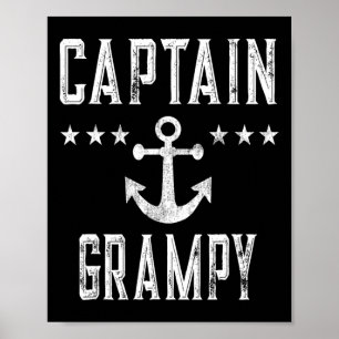 Poster Capitão Vintage Grampy - Cruise Familiar Ou Lago B