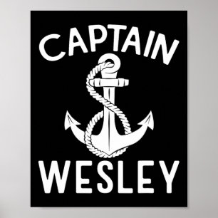 Poster Capitão Wesley Âncora Embarcação Iate Barco 