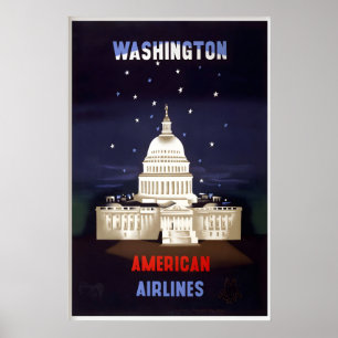 Poster Capitol de Washington Americano Estados Unidos Vin