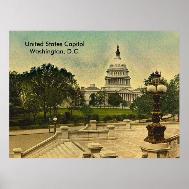 Póster Capitol dos Estados Unidos a partir das Escadas da (Frente)