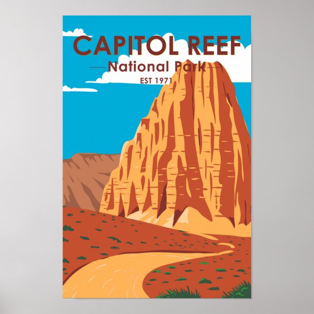 Poster Capitol Reef National Park Catthedral Valley Loop (Frente)
