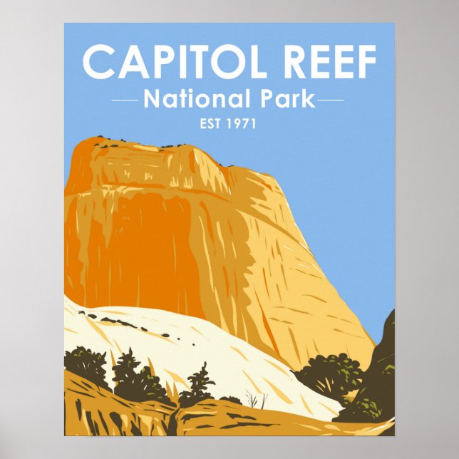 Poster Capitol Reef National Park Utah Ouro Throne (Frente)