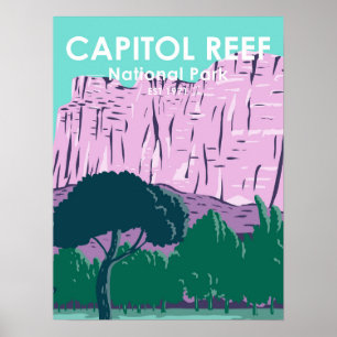 Poster Capitol Reef National Park Utah Vintage