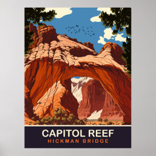 Poster Capitol Reef, Ponte Hickman, Viagem
