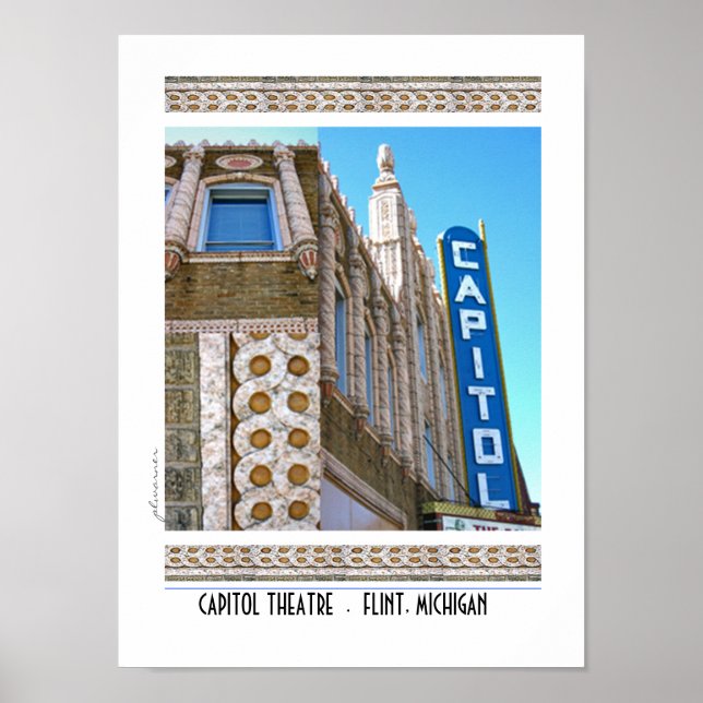 Poster Capitol Theater - Flint, Michigan (Frente)