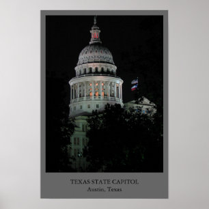 Póster Capitólio do estado de Texas