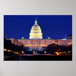 Póster Capitólio dos Estados Unidos em Washington DC em D