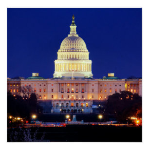 Póster Capitólio dos Estados Unidos em Washington DC em D