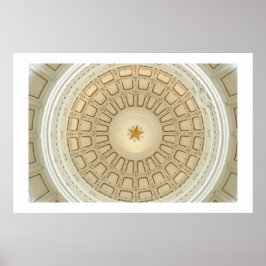 Póster Capitólio Estadual do Texas Rotunda