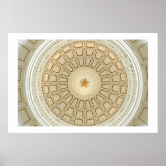Póster Capitólio Estadual do Texas Rotunda