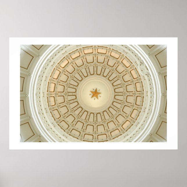 Póster Capitólio Estadual do Texas Rotunda (Frente)