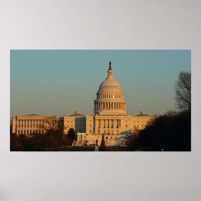 Póster Capitólio no Natal Washington DC Holiday (Frente)
