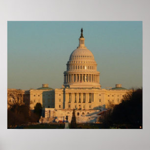 Póster Capitólio no Natal Washington DC Holiday