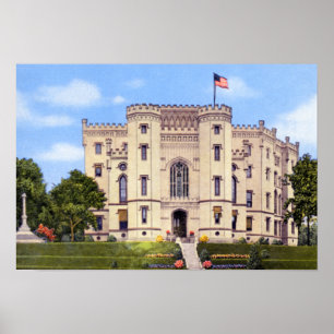 Póster Capitólio velho do estado de Baton Rouge Louisian