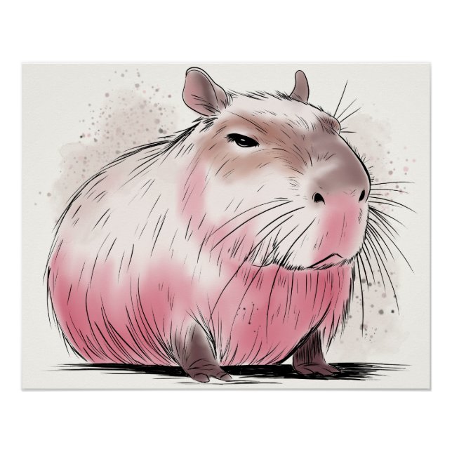 Póster Capivara Mal-humorada (Frente)