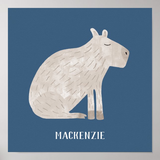 Poster Capivara Personalizada Fofa (Frente)