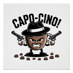 Póster Capo-cino! Gângster de Café com Pistola Dupla