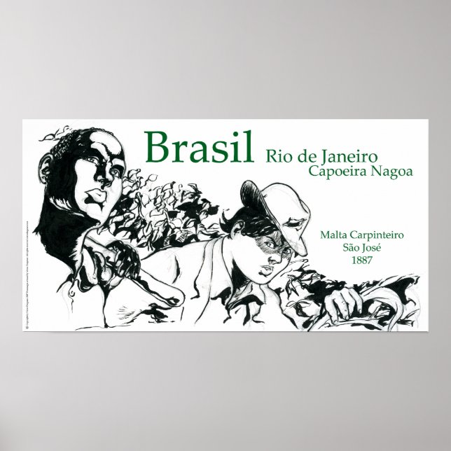 Poster Capoeira Nagoa Brasil (Frente)
