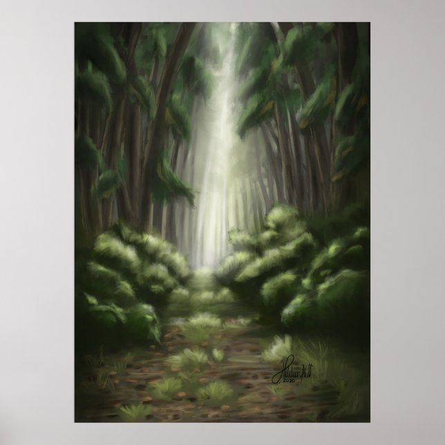 Poster Capoia Encantada: Floresta Verde Escura e Þykk (Frente)