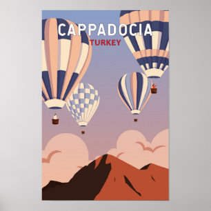 Poster Cappadocia Turquia Retro Viagem Art Vintage