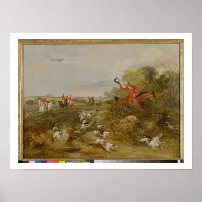 Póster Capping on Hounds, Solteiro Hall, 1836 (óleo em c (Frente)