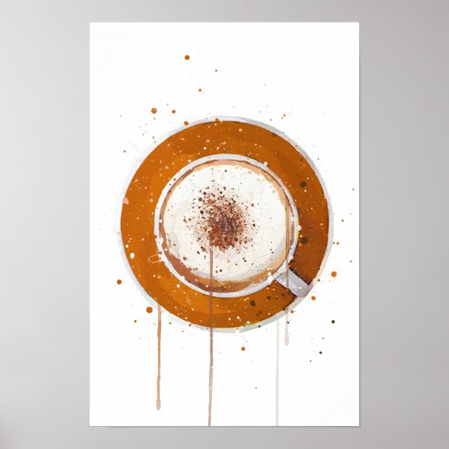 Poster Cappuccino Laranja (Frente)