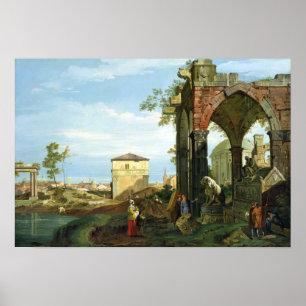 Póster Capriccio com Motifs de Pádua, c.1756