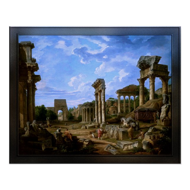 Póster Capriccio do Fórum Romano de Giovanni Pannini (Frente)