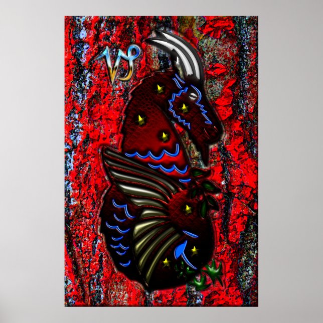 Póster Capricorn Zodiac Art (Frente)