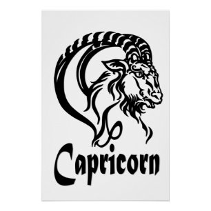 Póster Capricórnio do Mar Goat Zodíaco