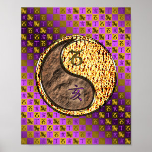 Poster Capricórnio e bombeiro