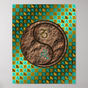 Poster Capricórnio e Cachorro da Terra