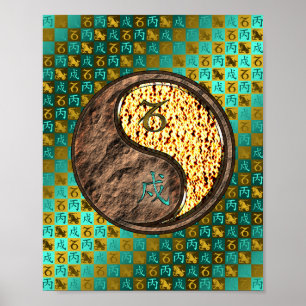 Poster Capricórnio e Cão Fogo