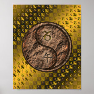 Poster Capricórnio e Cavalo da Terra