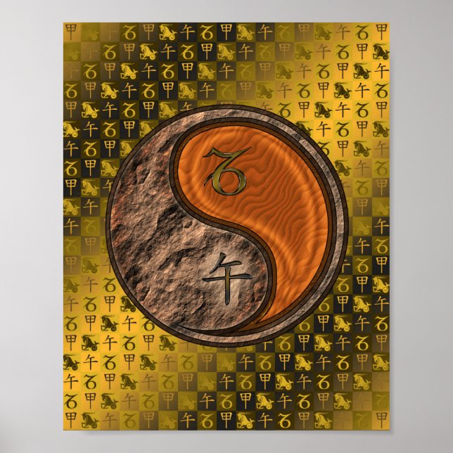 Poster Capricórnio e Cavalo de Madeira (Frente)