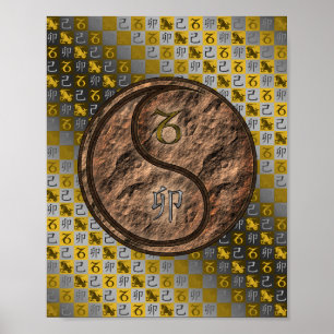Poster Capricórnio e Coelho da Terra