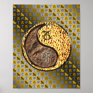 Poster Capricórnio e Coelho Fogo