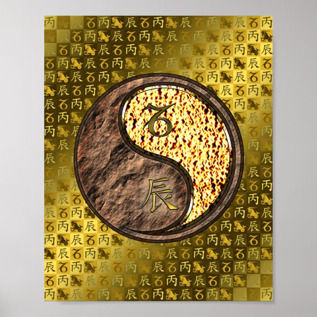 Poster Capricórnio e Dragão de Fogo (Frente)