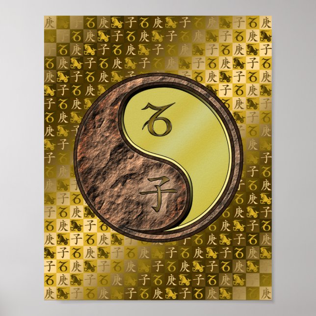 Poster Capricórnio e rato metálico (Frente)