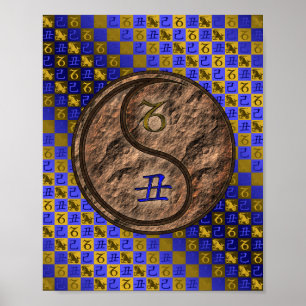 Poster Capricórnio e Terra Ox
